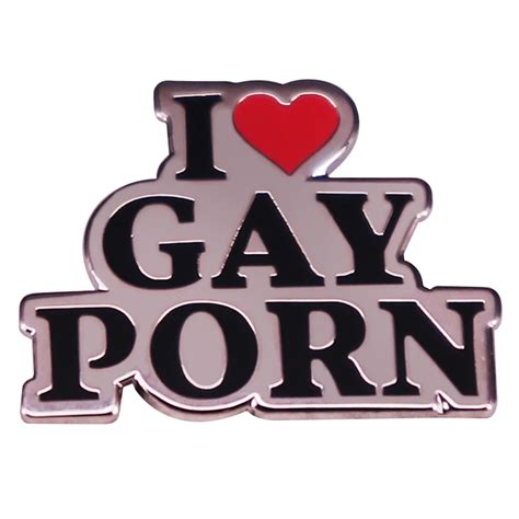 I Love Gay Porn Enamel Pin Brooch Badge Funny Jewelry Backpack Decoration AliExpress