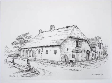 030621 Tekening Landbouw Boerderij Aan De Rugdijkdoor Hcorvers