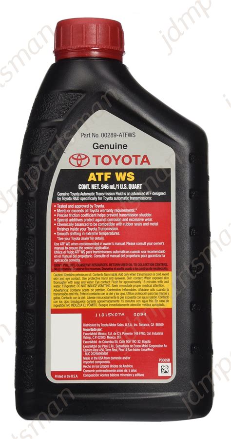 Genuine Toyota Ws Atf Automatic Transmission Fluid Qt For Toyota And