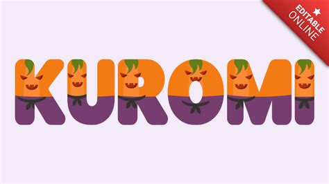 Kuromi Halloween Character Font Generador De Efectos De Texto