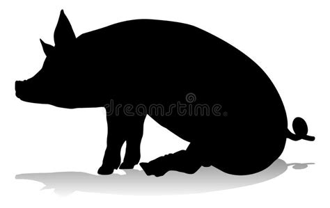 Pig Silhouette Sitting Stock Illustrations – 138 Pig Silhouette Sitting ...