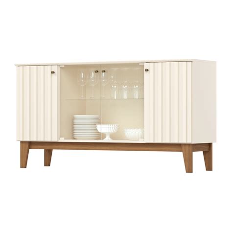 Buffet Eiffel 4 Portas S352 129 Nature Off White Henn Buffet