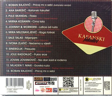 Cd Boban Rajovic Kafanski Fakultet Album Muzika I Spotovi Olx Ba