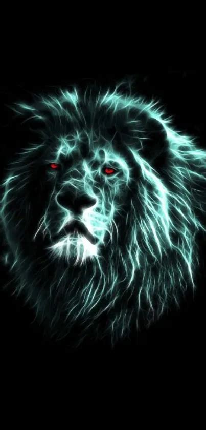 Neon Lion Wallpaper - free download