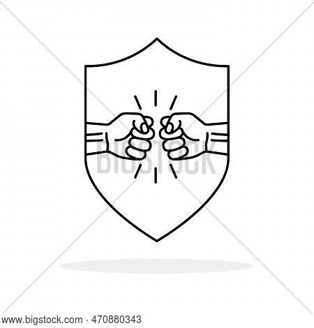 Fist Shield Punch Vector Photo Free Trial Bigstock