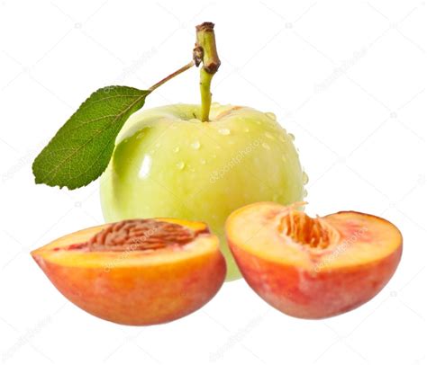 Apple and peach Stock Photo by ©Taddeus 29237909