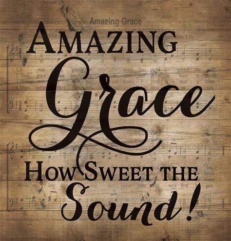 Amazing Grace Lath Art Wood Sign 115x12 Amazing Grace How Sweet The Sound One Of The Most