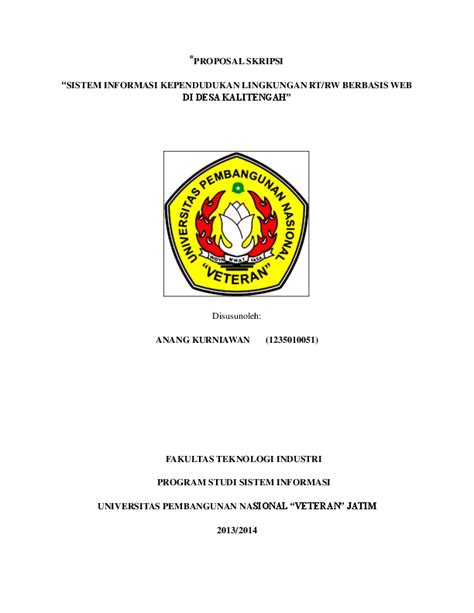 Contoh Proposal Skripsi Sistem Informasi Berbasis Web Sketsa