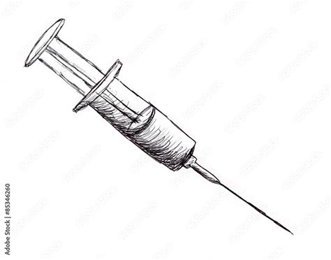 Syringe drawing Stock Illustration | Adobe Stock