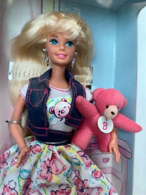 Teddy Fun Barbie Doll Vintage Mattel Made In Indonesia 1996 Nib Nrfb