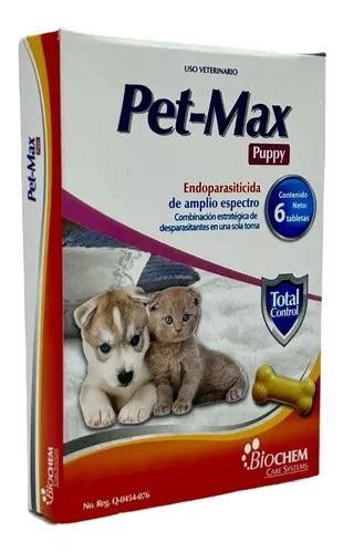 Pet Max Puppy Tabletas Desparasitante Perro Gatos Petmax Mercadolibre