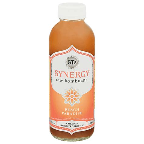 Gt S Synergy Peach Paradise Raw Kombucha Fl Oz Bottle Shop Foodtown