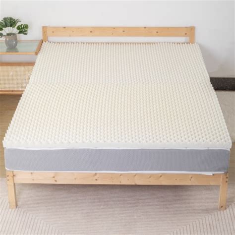 Continental Sleep 1 Convoluted Copper Infused Memory Foam Mattress Toppers Full Beige Full