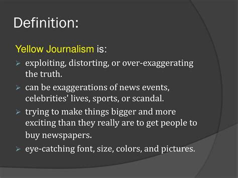 Ppt Yellow Journalism Powerpoint Presentation Free Download Id 1958266