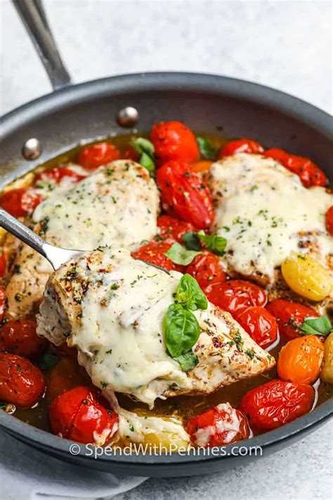 Easy Chicken Caprese With Pennies To Spend Karinokada