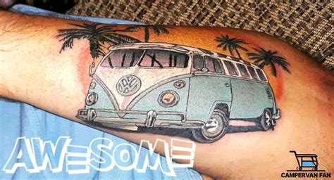 Vwbus Ink Worn Proudly By Campervanfan Sean Heath 😎 Vw Tattoo Vw