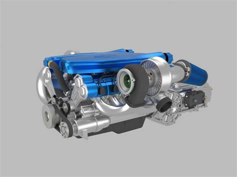 Twin Turbo V12 Engine 3D model | CGTrader