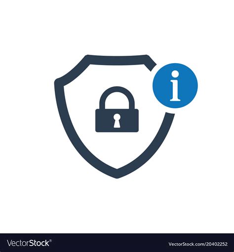 Security Icon With Information Sign Royalty Free Vector