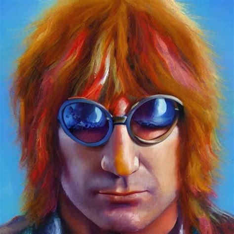 Midsommar Elton John Lennon Oil Painting Emotional Stable Diffusion