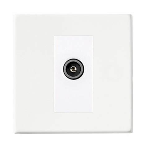 Hamilton Hartland Cfx Gloss White Gang Non Isolated Female Tv Socket