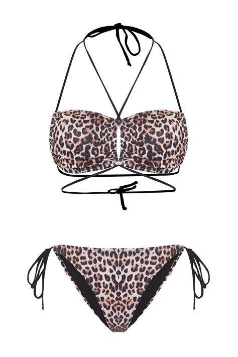 Buy Trendyol Leopard Patterned Bralette Cut Out Windowed Regular Bikini Set 2025 Online ZALORA