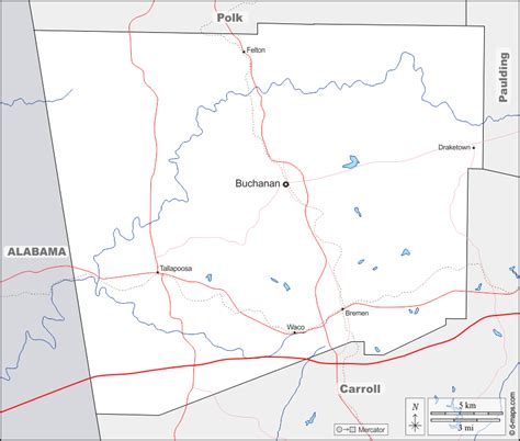 Haralson County Kostenlose Karten Kostenlose Stumme Karte Kostenlose