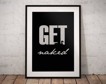 Get Naked Decal Bathroom Decor Get Naked Sign Get Naked