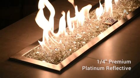 14 Platinum Reflective Fire Glass Youtube