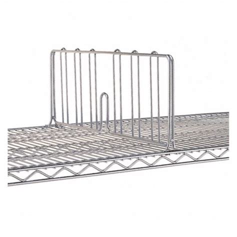 INSTOCK Wire Shelf Dividers, Chrome, 1 in Overall Width, 24 in Overall ...