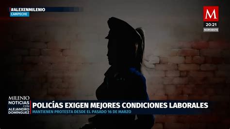 Policías de Campeche en protesta Exigen mejoras Grupo Milenio