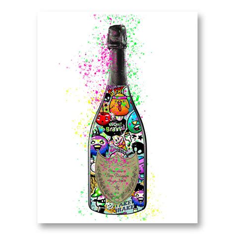 Dom Perignon Cartoons Champagne Art Print