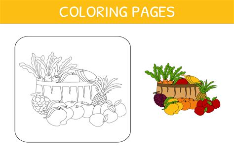 Tropical Fruit Coloring Page