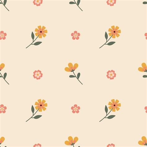 Lindo Vector Floral De Patrones Sin Fisuras Vector Premium