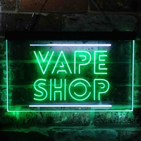 Vape Shop Dual Color Led Neon Sign St6 I3882 Etsy