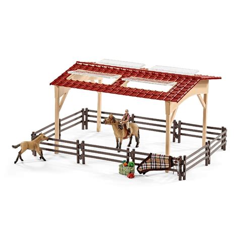 Schleich figurki Stajnia z końmi i akcesoriami 42195 Schleich