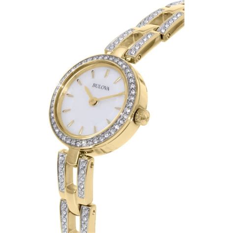 Bulova Crystal Mother Of Pearl Gold Tone Womens Watch 98l213 Xách Tay Chính Hãng Giá Rẻ Bảo