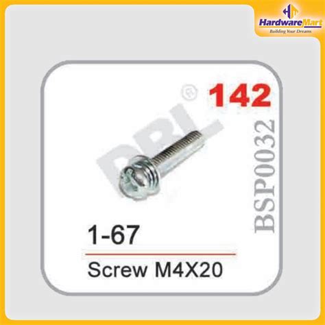 Grass Cutter Spares DB 328 Screw M4x20 HardwareMart