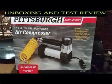 Harbor Freight Pittsburgh Volt Compressor Review Youtube