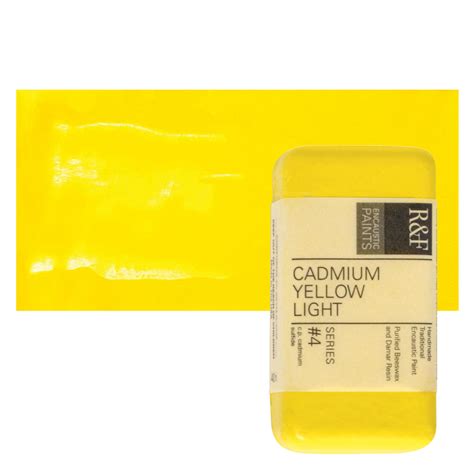 R F Encaustic Paint Block Cadmium Yellow Light 40 Ml Block BLICK