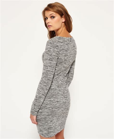 Womens Augusta Bodycon Dress In Grey Superdry Uk