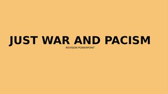 Just war and pacifism | Teaching Resources