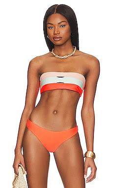 Pq X Revolve Colorblock Bandeau Bikini Top In Omni Revolve