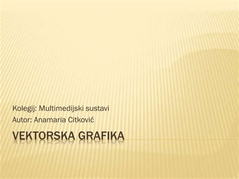 Vektorska Grafika Ppt Free Download