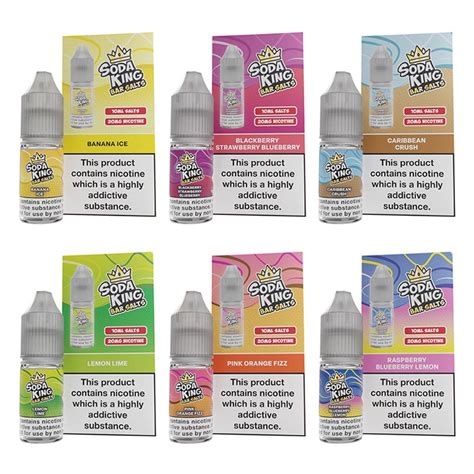 Soda King Bar SALTS Nicotine Salt E Liquid 10ml Vapesourcing