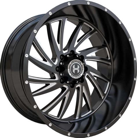 Hardcore Offroad Hc21 Wheels Rims 22x12 6x139 7 Gloss Black Milled