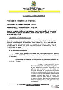 Inex 1017 22 PARECER DO CONTROLE INTERNO Prefeitura Municipal De