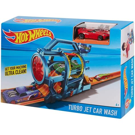 Стартовые комплекты Hot Wheels City Turbo Jet Автомойка Fjn купить с доставкой по выгодным