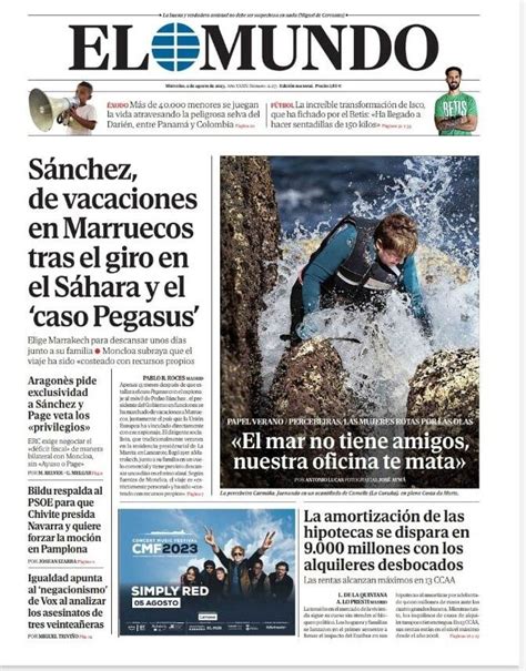 Las Portadas De La Prensa Generalista Foto De