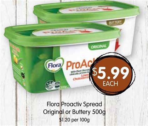 Flora Proactiv Spread Original Or Buttery G Offer At Spudshed