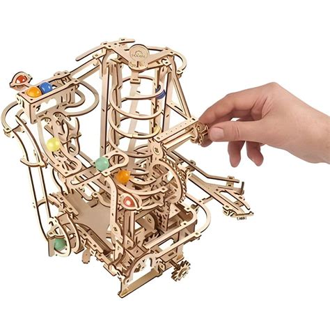 Puzzle D Marble Run Spiral Hoist Din Lemn Ugears Mindblower Ro